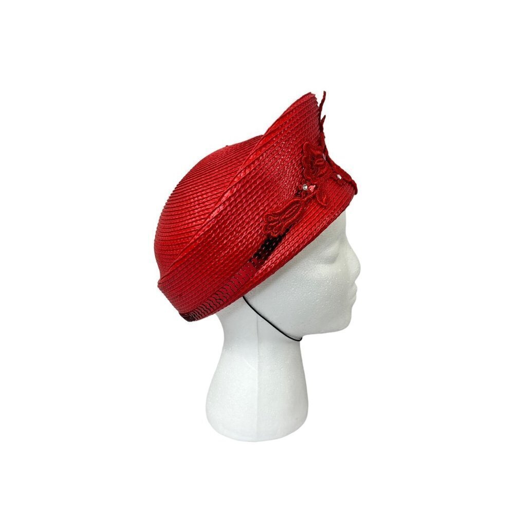 Mr. Hi's Classic Women's Ruby Red Fashion Hat - Picture 2 of 5